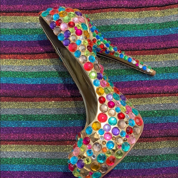 Rhinestone embellished pumps - Picture 2 of 2